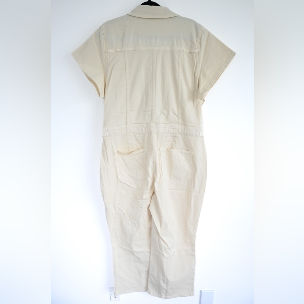 Good American “Pallazo Cropped Jumpsuit”, Ecru, New With Tags, 2XL - Picture 5 of 9